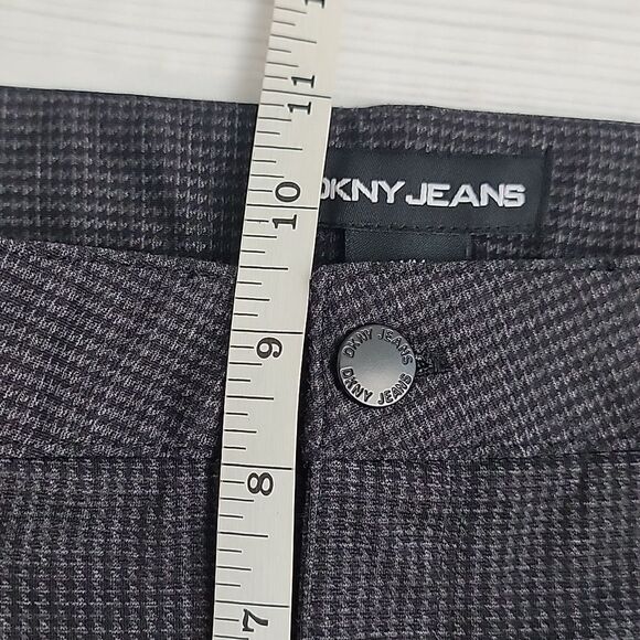 DKNY Gray Houndstooth Skinny Fit Ankle Pants Womens Size M - Picture 12 of 13